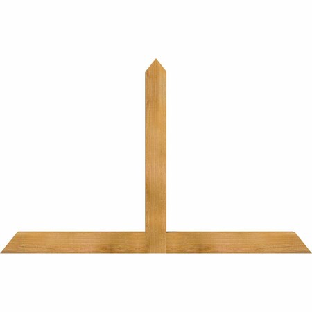 Ekena Millwork Portland Rough Sawn Timber Gable Bracket, Western Red Cedar, 60"W x 38"H x 4"D x 4"F, 15/12 Pitch GBW060X38X0404POR00RWR